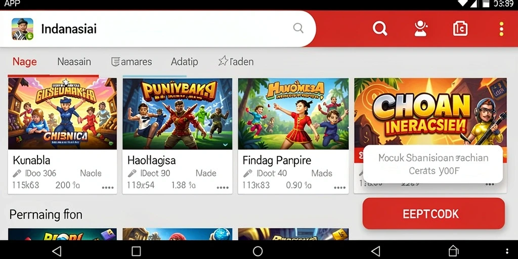 Screenshot dari pengalaman sosial yang menyenangkan.