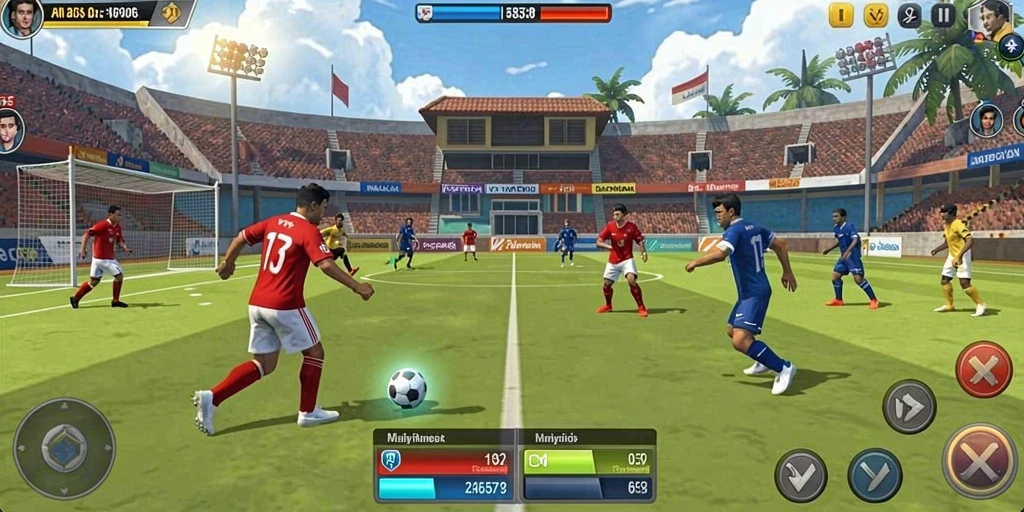 Screenshot dari momen seru saat bertanding.